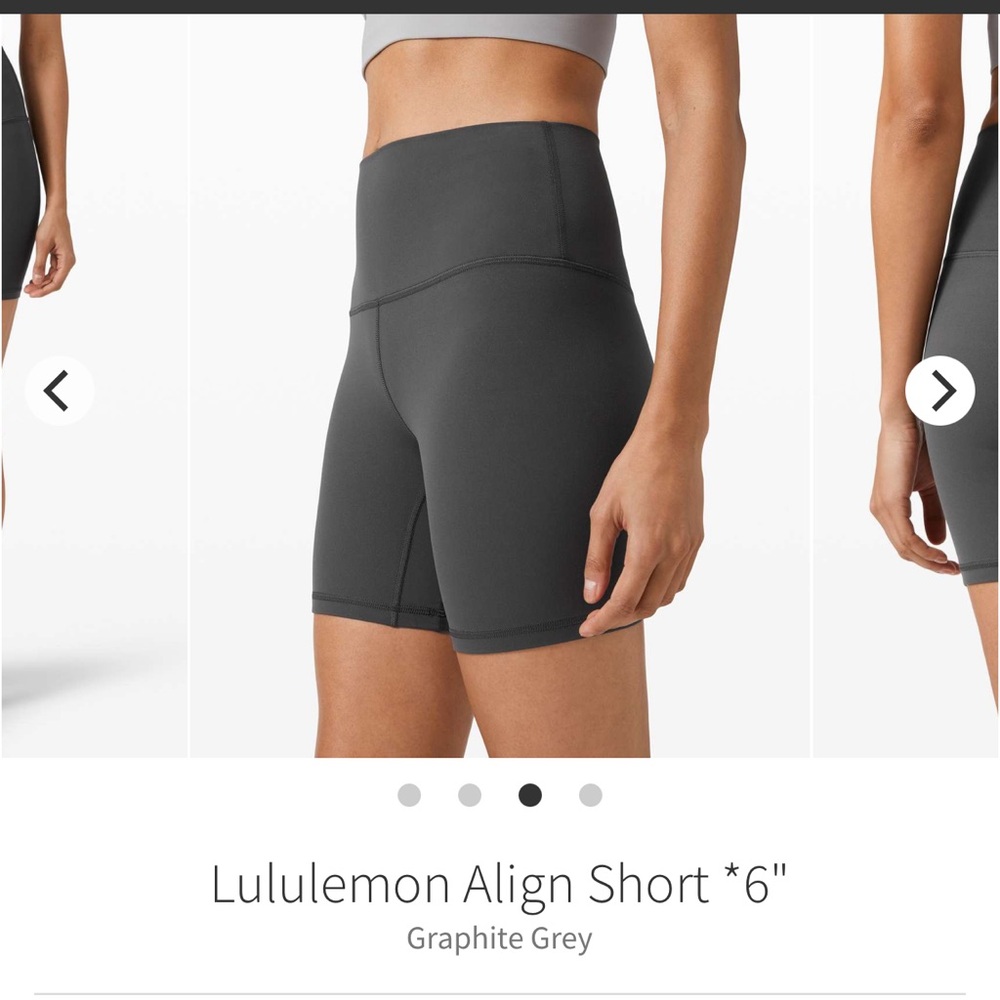 Lululemon Align Short 6” Graphite Grey 4